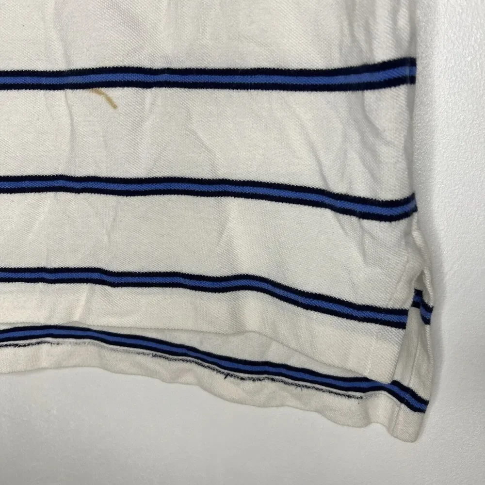Polo Ralph Lauren Shirt Mens‎ Size Medium Soft Cotton White Blue Stripe Pony M